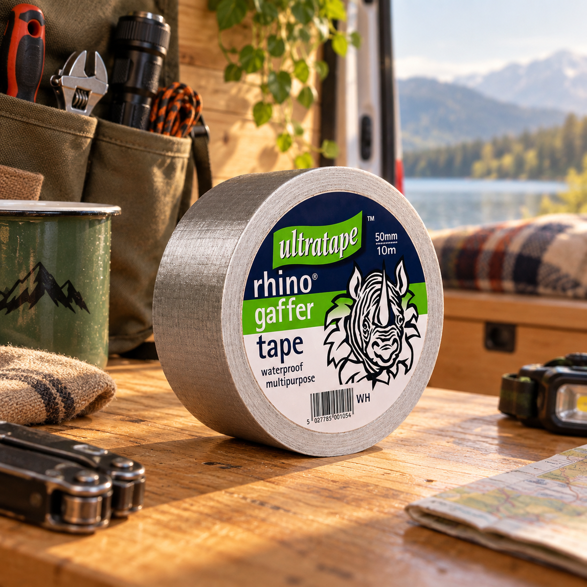 Ultratape Rhino Gaffer Tape in a van-life setting