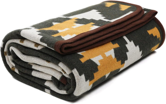 Acushla Merino Wool Blanket – Aztec Green