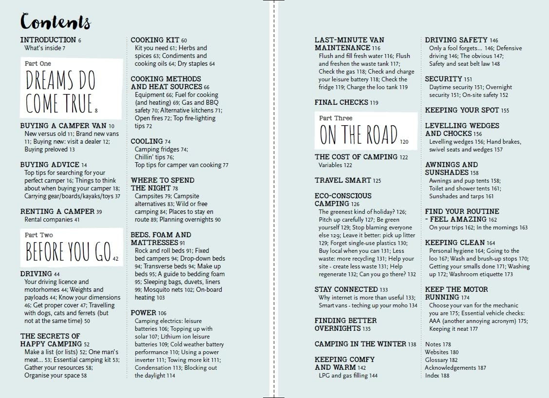 The Camper Van Bible: The Glovebox Edition – sample interior pages 1