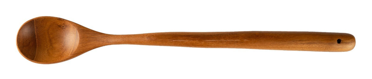 Handcrafted wooden spoon for van life cooking, ideal for camper van kitchens and outdoor adventures