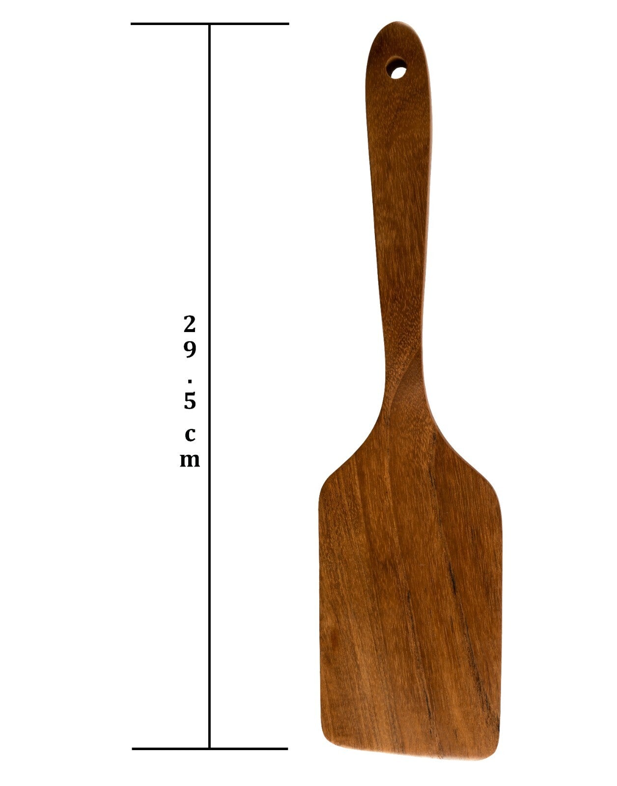 29.5cm wooden spatula for van life cooking, ideal camper van kitchen accessory with hanging hole