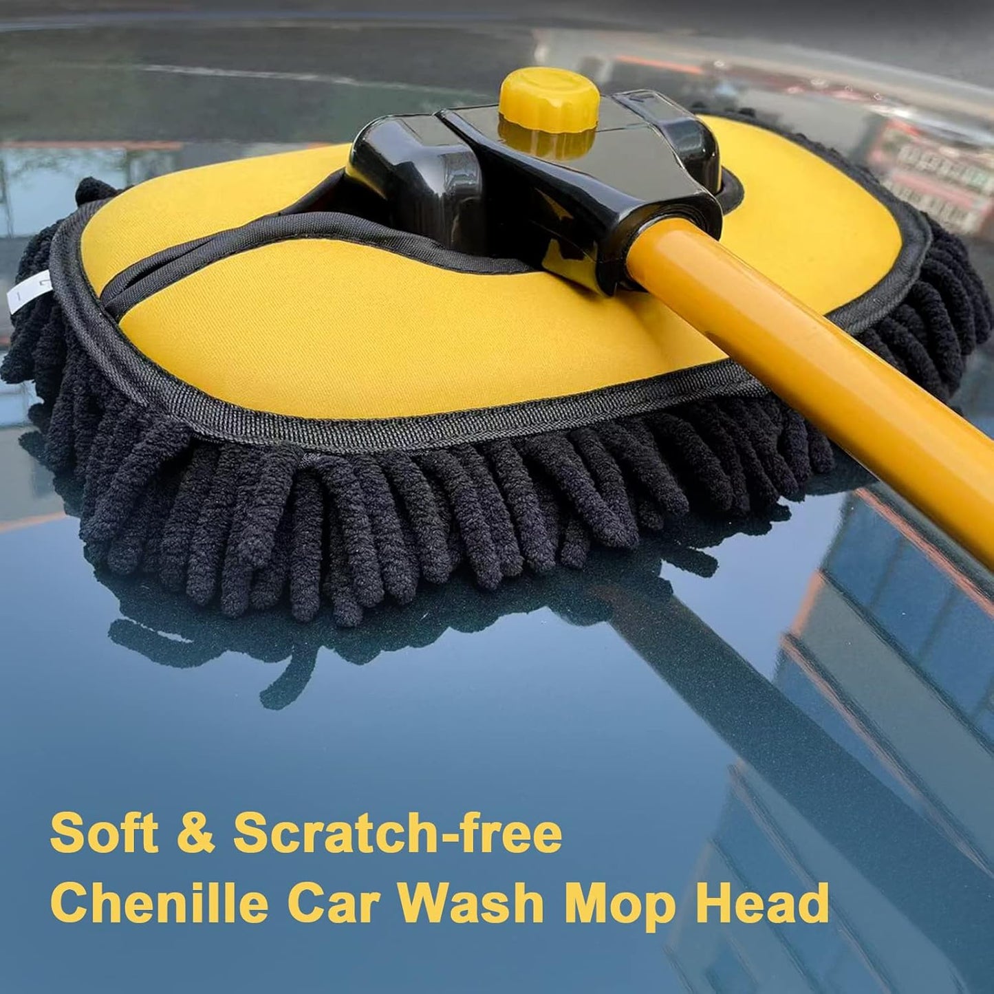 Soft scratch-free chenille car wash mop head for van life cleaning