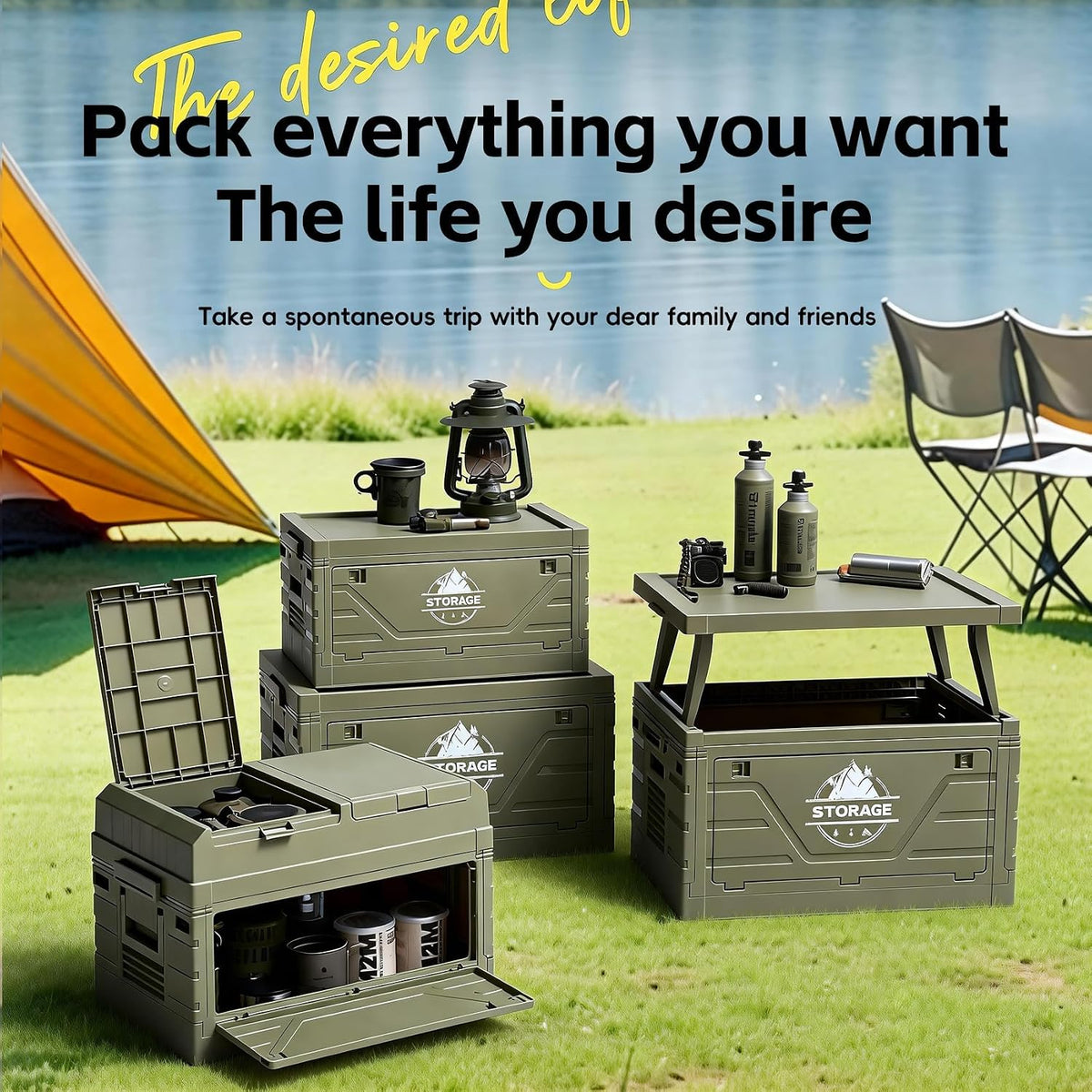 Folding Camping Storage Box – view 4