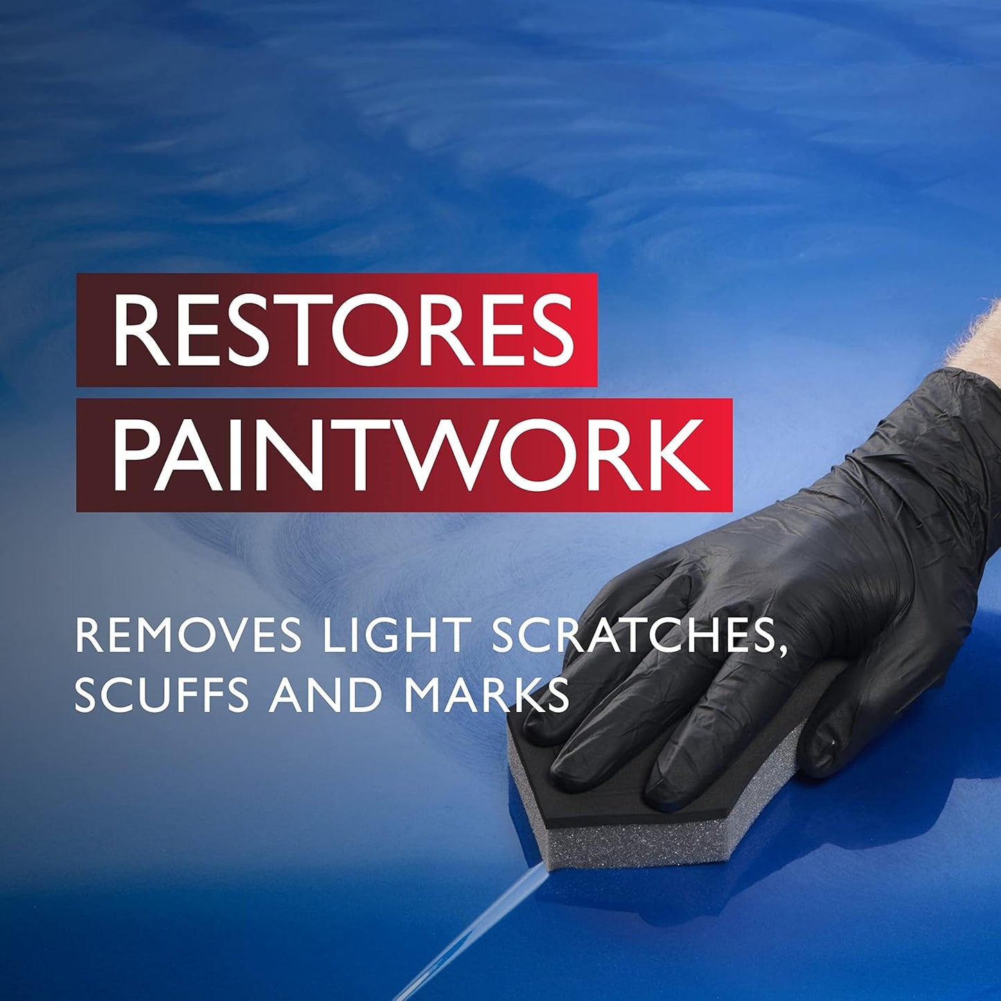 Restores van paintwork, removes light scratches and scuffs with sponge applicator