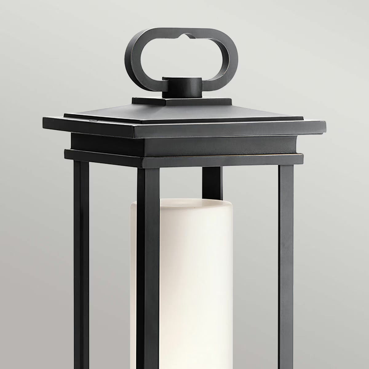 Black metal lantern with handle, ideal for van life camping and outdoor adventures