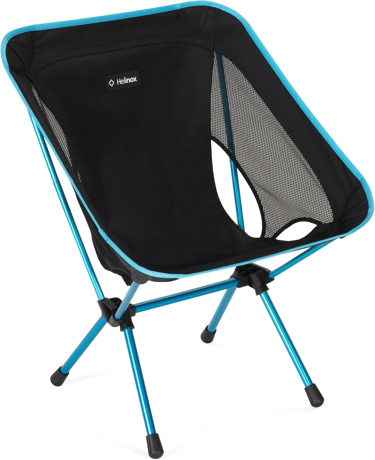 Helinox Chair One (re) Camping Chair – Black – black chair with blue frame on white