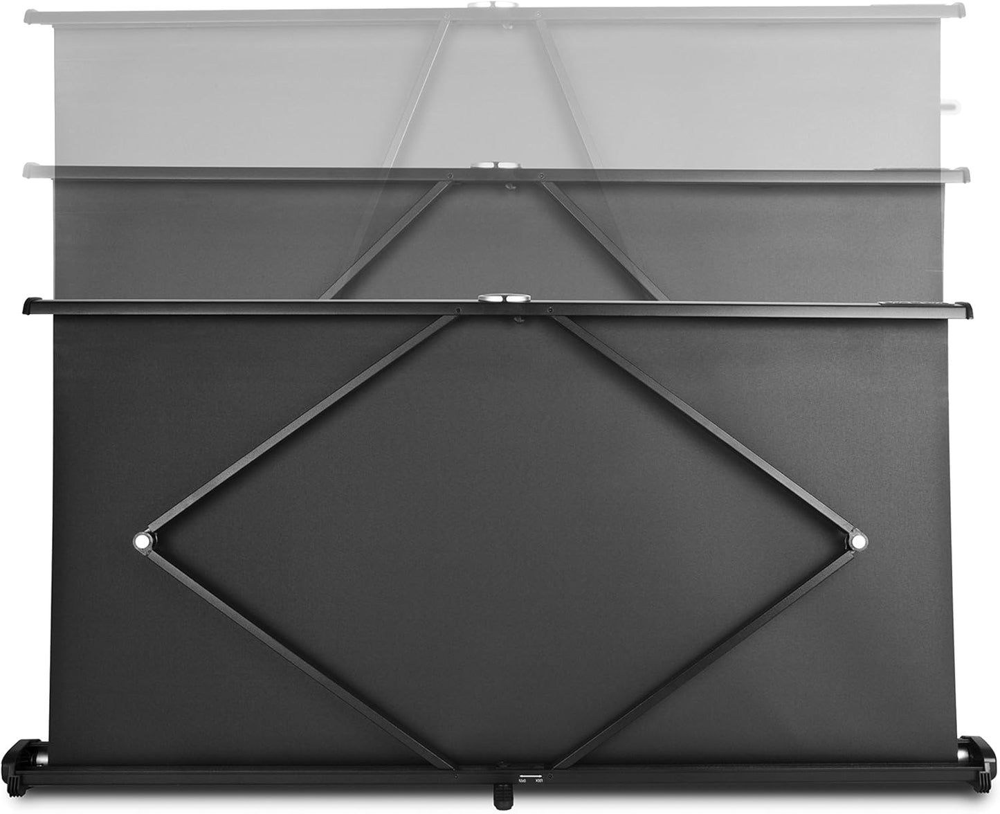 Portable projector screen with extendable frame, ideal for van life movie nights and outdoor adventures