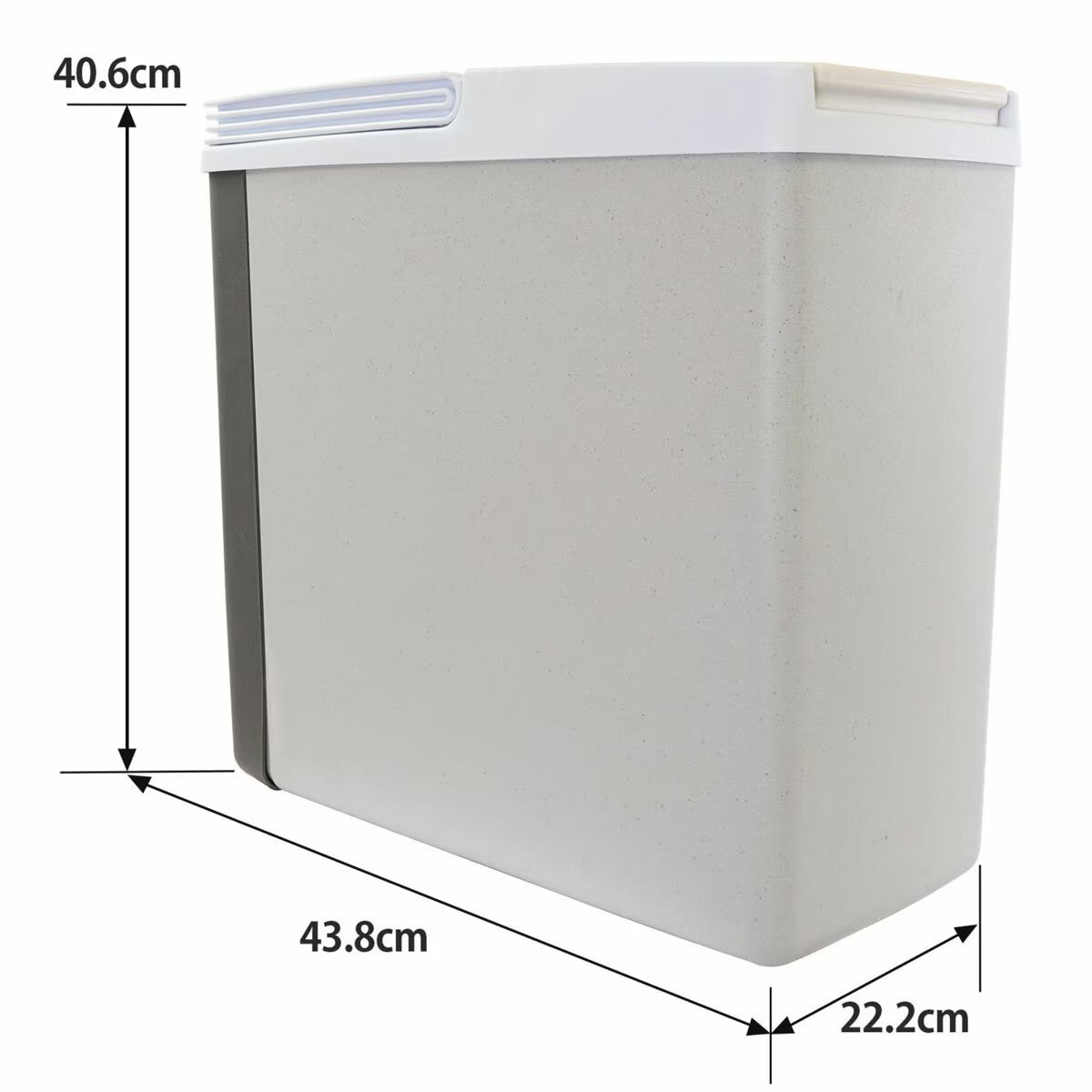 12V Electric Cooler 17L, Cool/Warm Box with Adjustable Strap in Grey