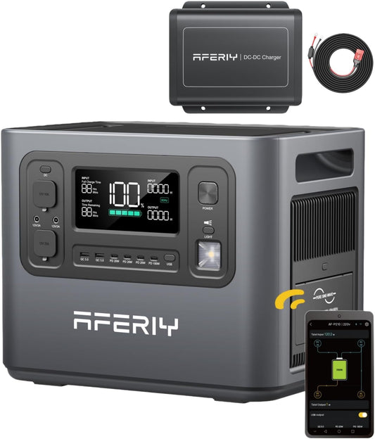 P210 Portable Power Station with DC600, 2048Wh LFP Backup, 600W Alternator Charger, 6X Faster than Cigarette Chargers, Compatible with 95%  Solar Generator, Perfect for Road Trips, Rving