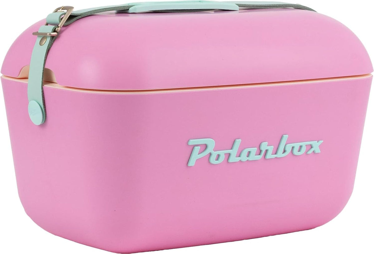 12L Cool Box, Ice Box, Large Cool Box, for Picnics, Beach, Camping, Garden, Cool Storage Box - Bubblegum Pink Cyan Pop