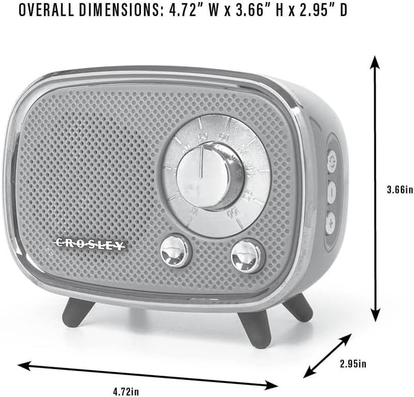 Rondo Retro Bluetooth Speaker - Portable Bluetooth Speaker Wireless, Rechargeable Battery, 3W Home, Outdoor Speaker, 27H Music Playtime, Microphone, Hands Free Calling, USB and Micro SD Ports