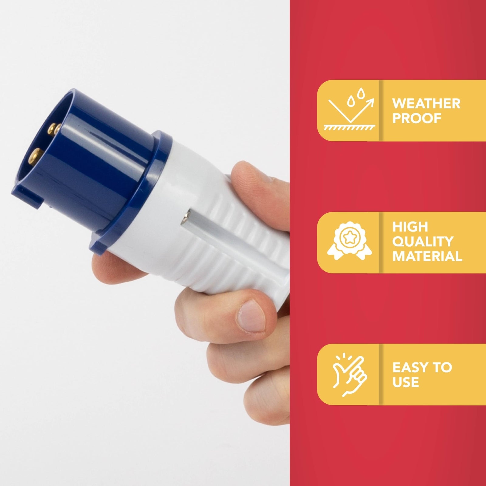 Weatherproof van life power plug, high quality & easy to use for camper van accessories