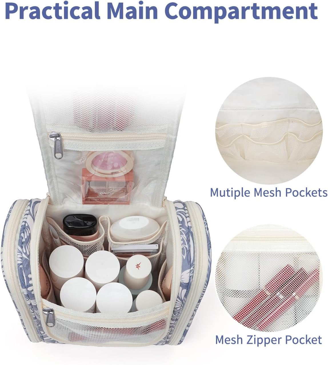 Hanging Toiletry Bags for Women, Travel Wash Bag for Toiletries