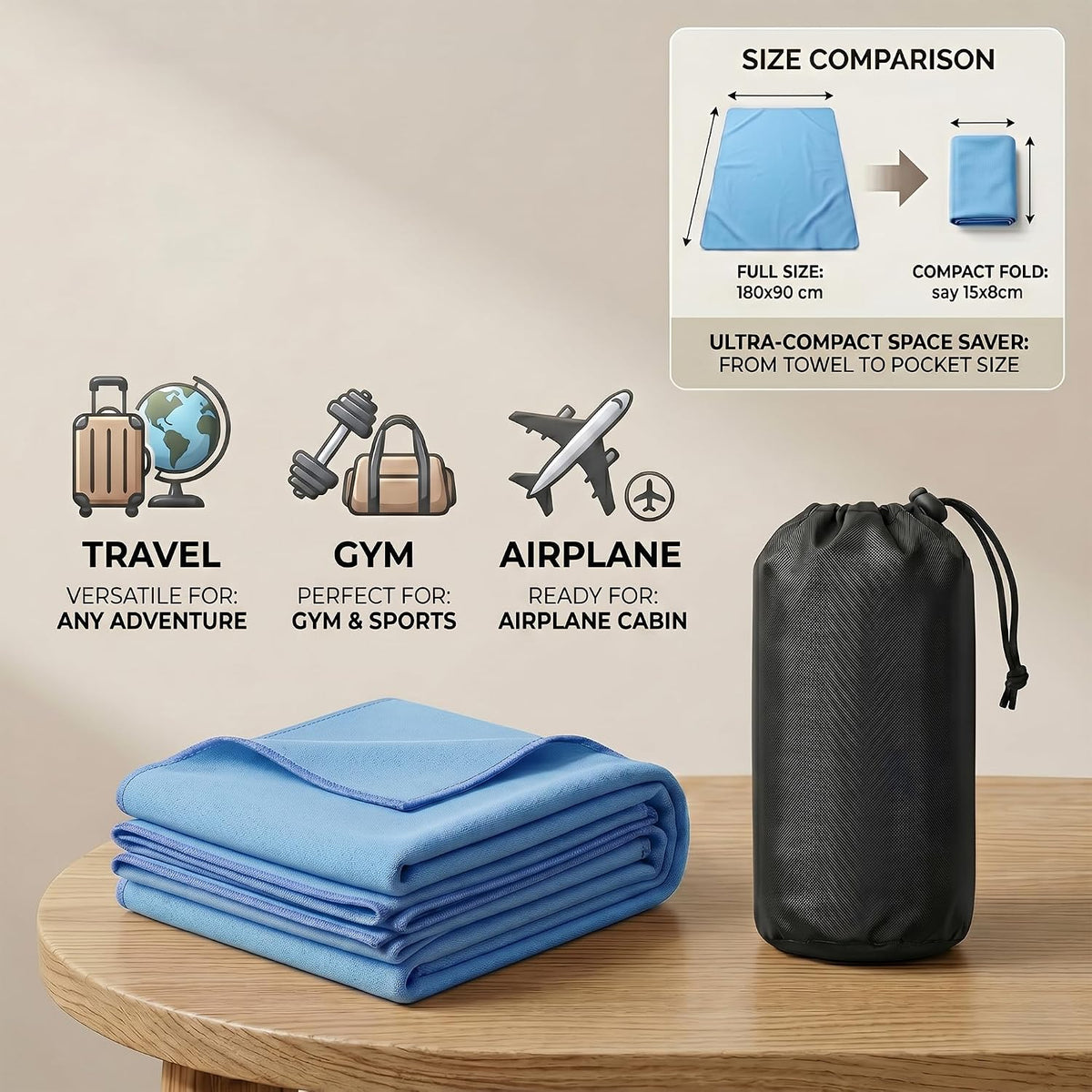 Microfibre Towel Extra Large – 180 x 90cm