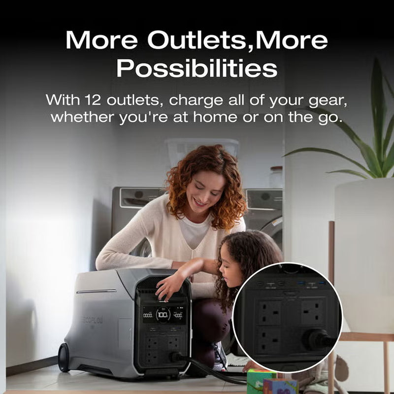 Delta 3 Pro Portable Power Station, 4096Wh
