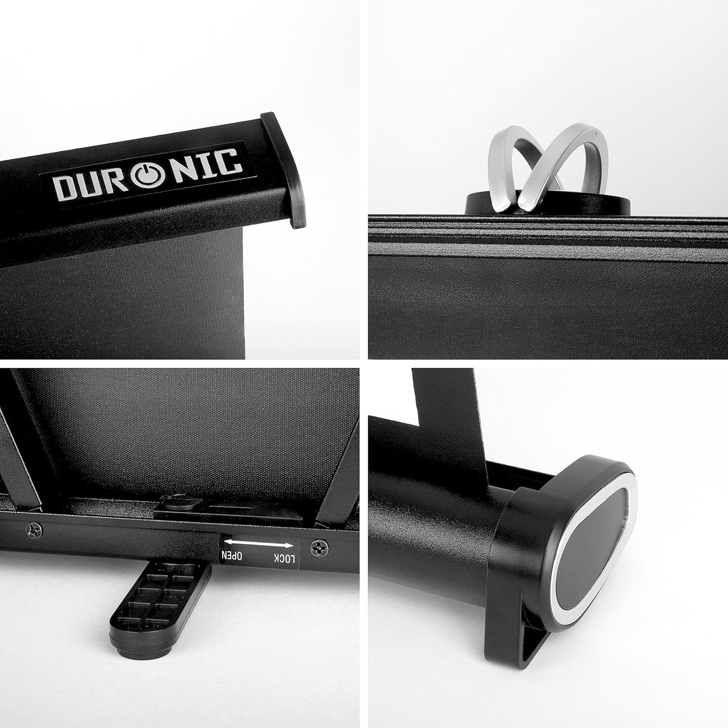 DURONIC portable camping chair with lock mechanism, cup holder, and carry handle for van life adventures