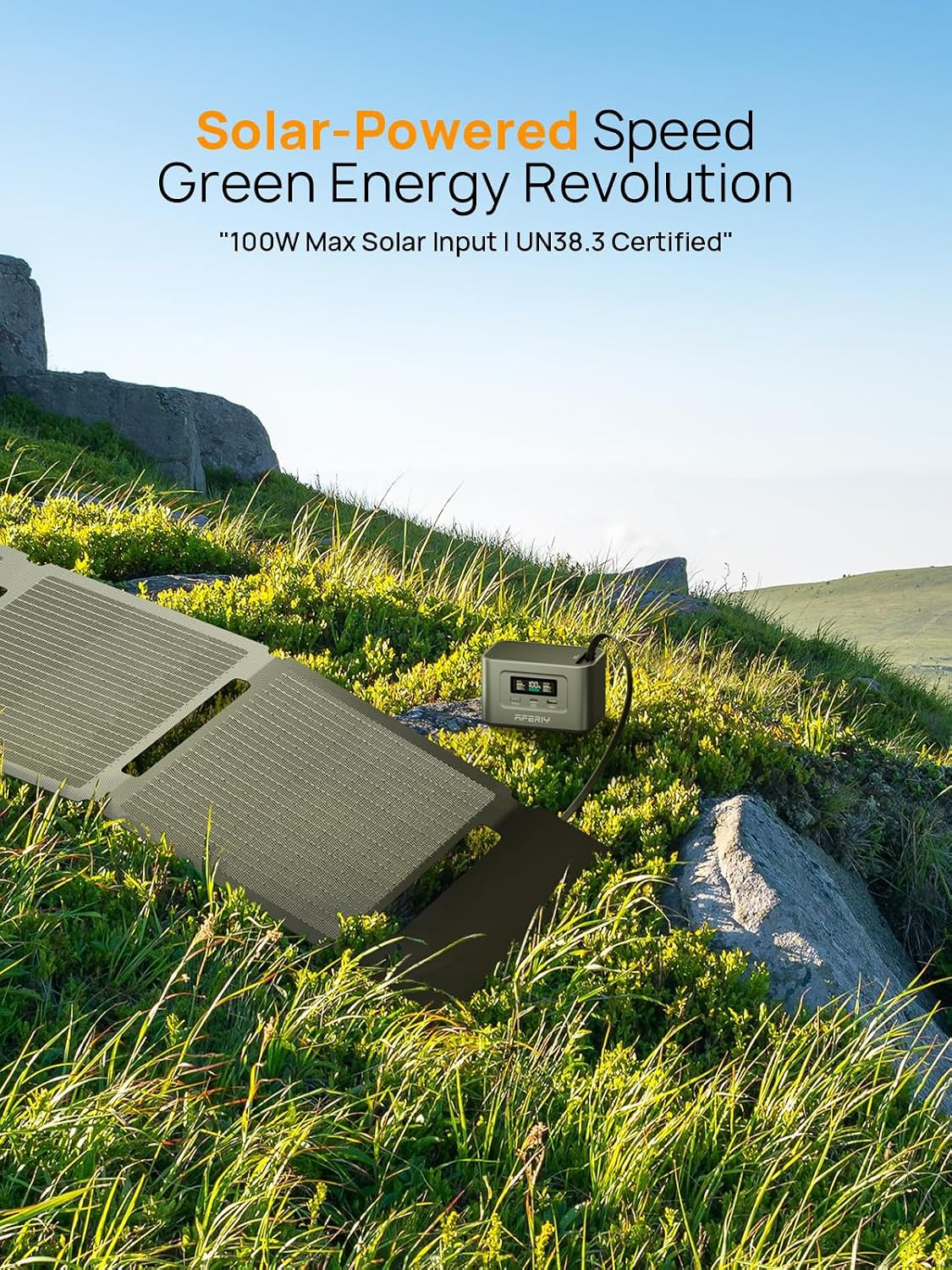 31000Mah/99.2Wh Portable Power Station, 100W Camping Power Bank Solar Generator with Lifepo4 Battery Usb/Type C Outlet, Built in Extension Cable for Outdoor Travel, Business Trips, Dark Gray