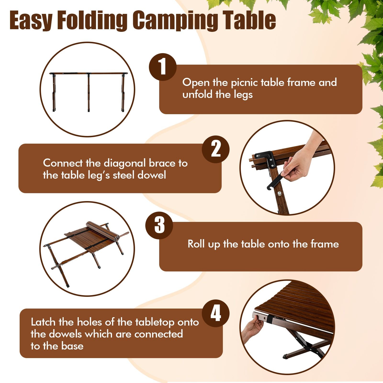 Step-by-step guide to assemble a portable folding camping table for van life and outdoor adventures