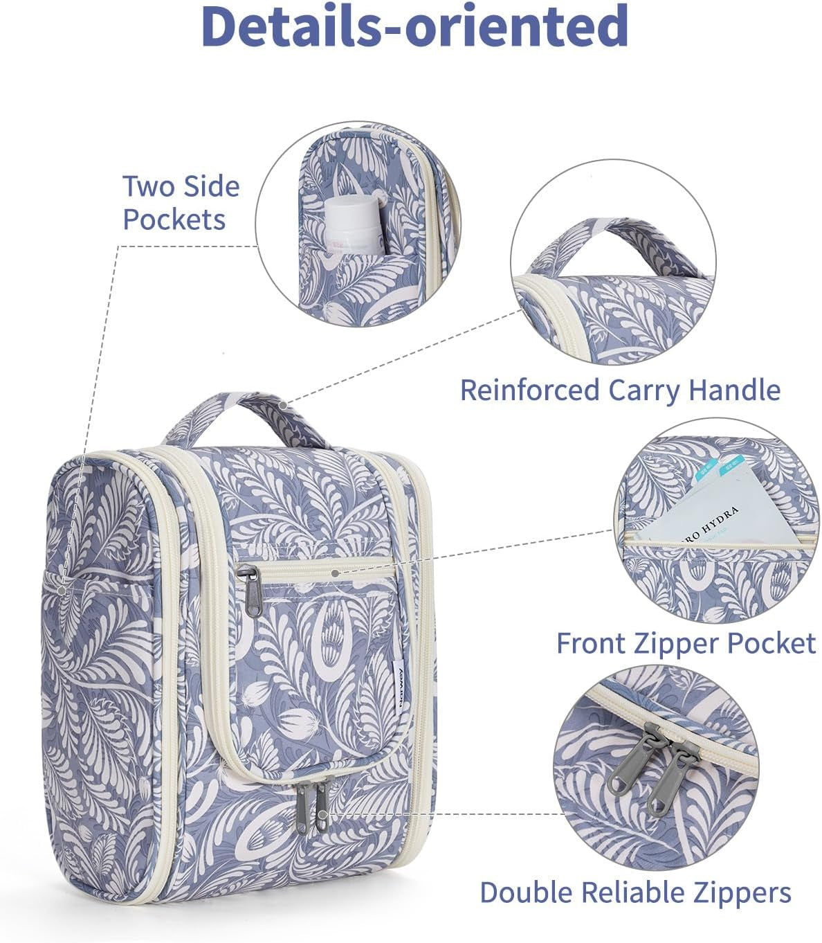 Hanging Toiletry Bags for Women, Travel Wash Bag for Toiletries