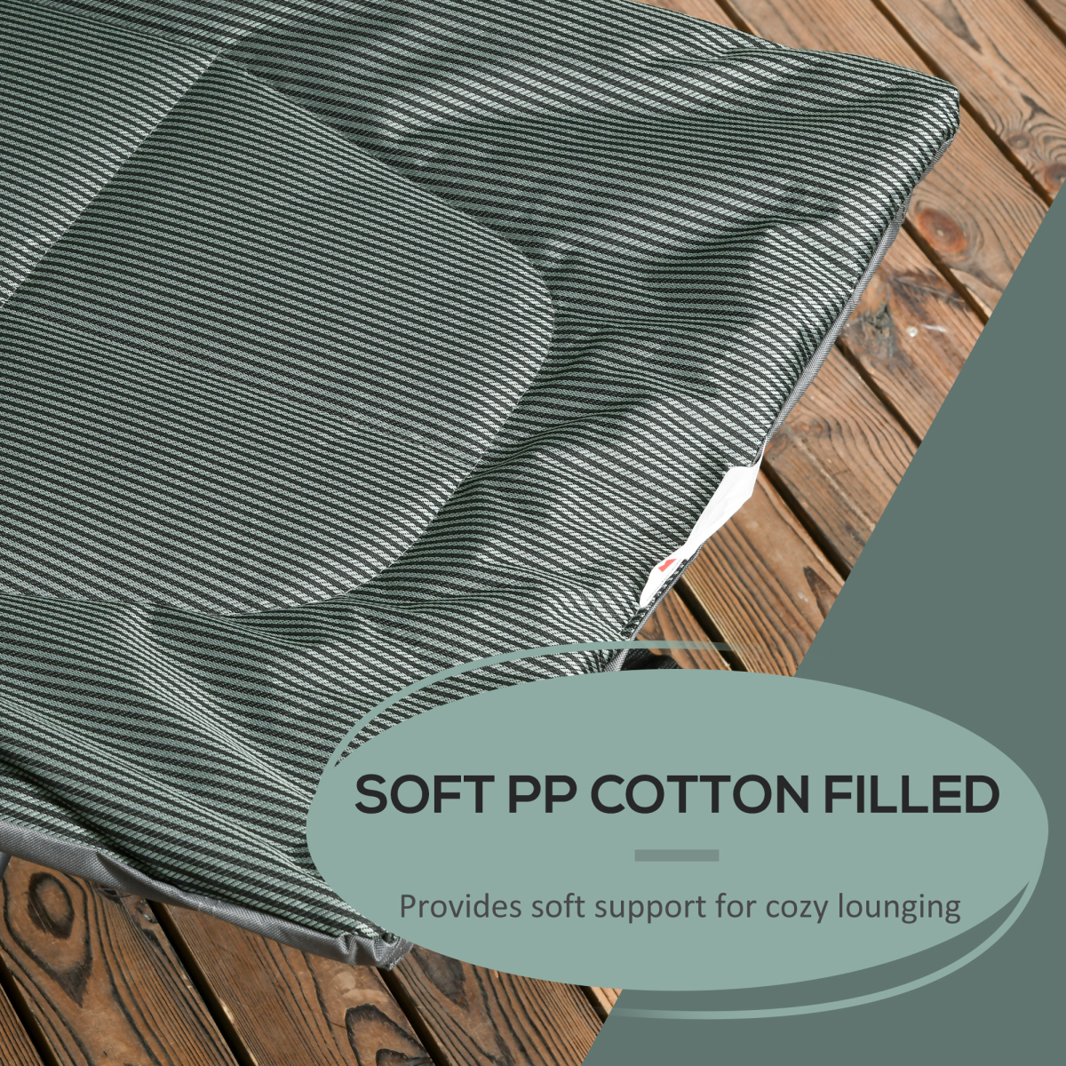 Soft PP cotton filled van cushion with striped fabric for cozy lounging in camper vans