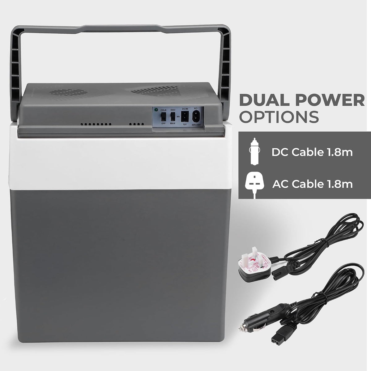 Euro30 Electric Cool Box | 28L | 12V/240V | Holds 45 Cans