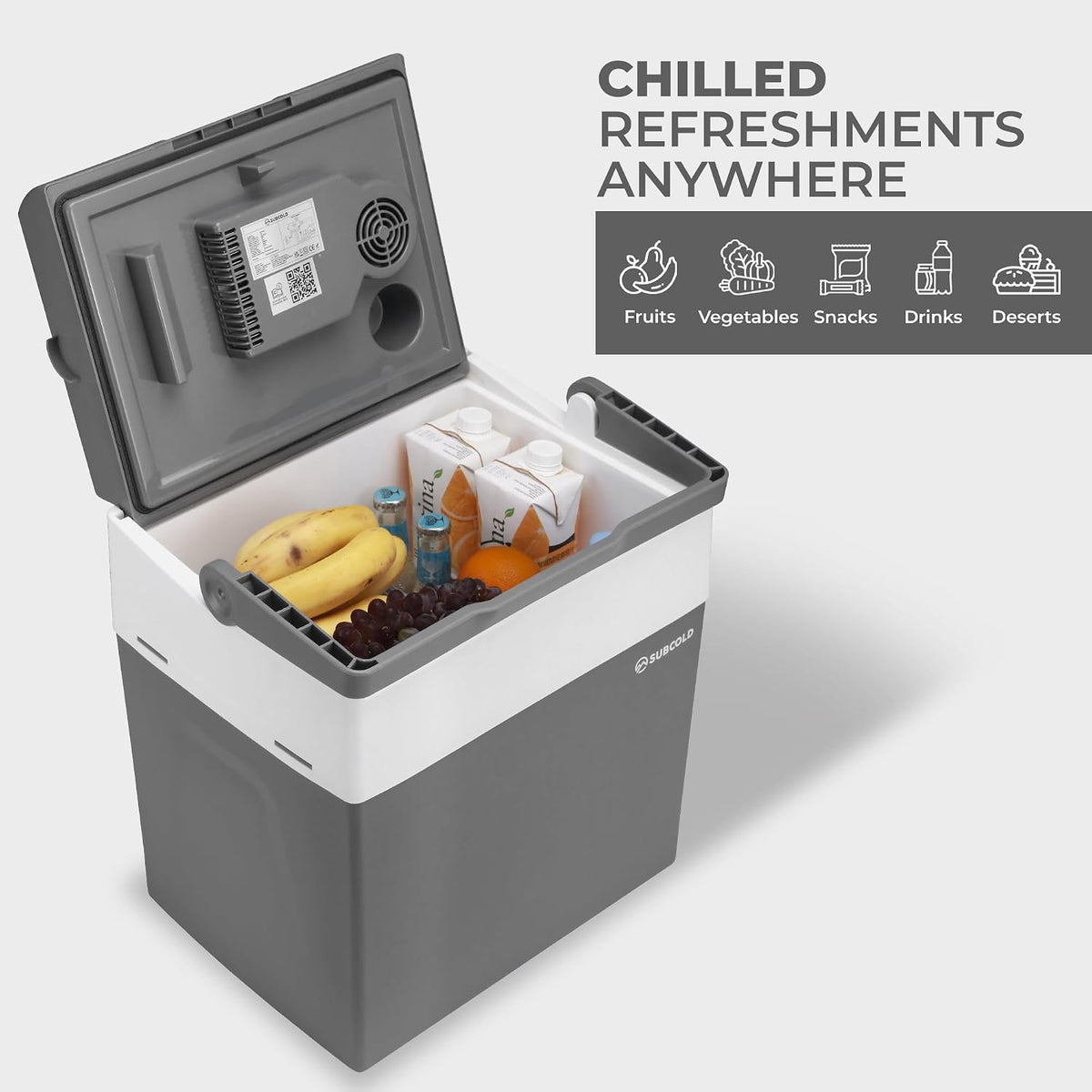 Euro30 Electric Cool Box | 28L | 12V/240V | Holds 45 Cans