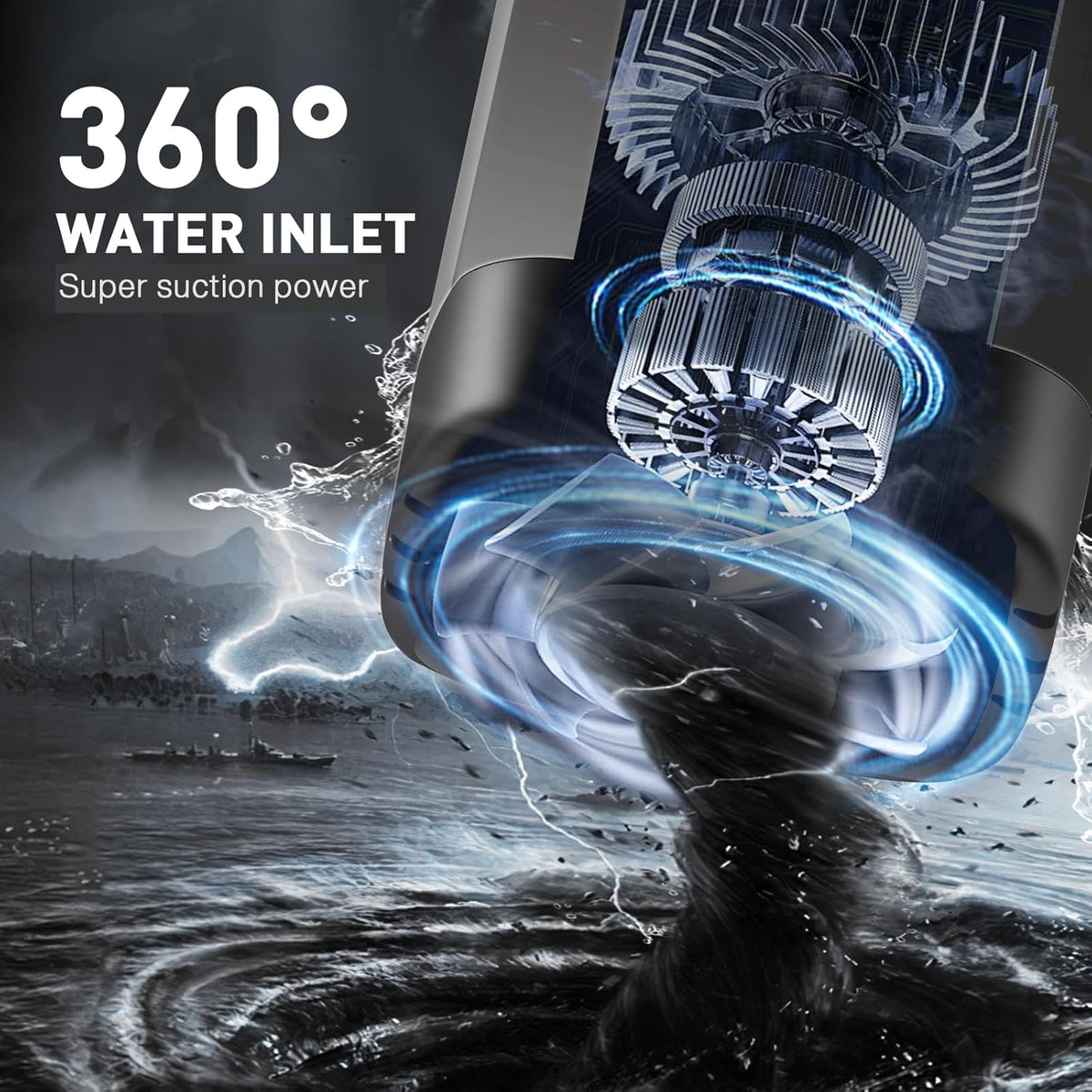 Upgrade Portable Camping Shower, 7800Mah Outdoor Electric Shower Rechargeable Pump with Intelligent Digital Display Temperature Display Shower Head for Camping, Hiking, Traveling