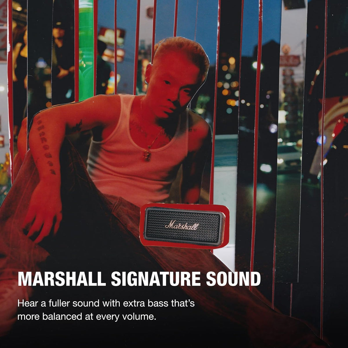 Marshall Emberton III Portable Bluetooth Speakers, Wireless, IP67 Rating Dust & Water Resistant, 32+ Hours Playtime, Quick Charge - Black & Brass