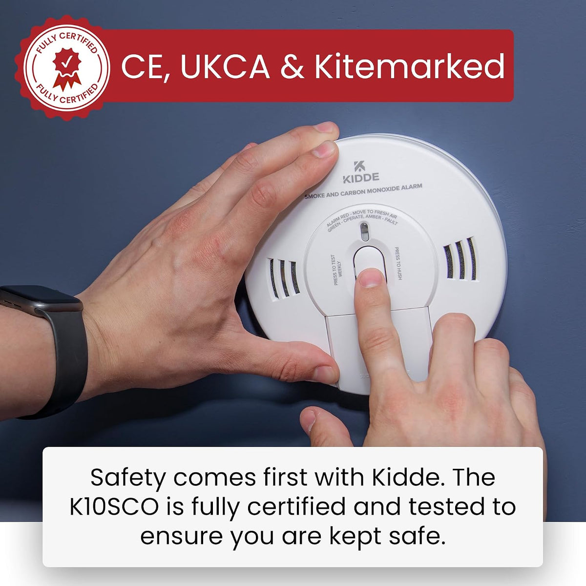 10SCO Combination Smoke and Carbon Monoxide Alarm with Voice Notification, White