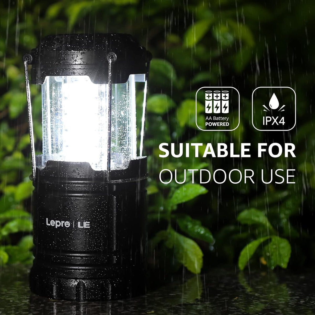 Camping Lights, Collapsible Camping Lantern Battery Powered, 2-Pack