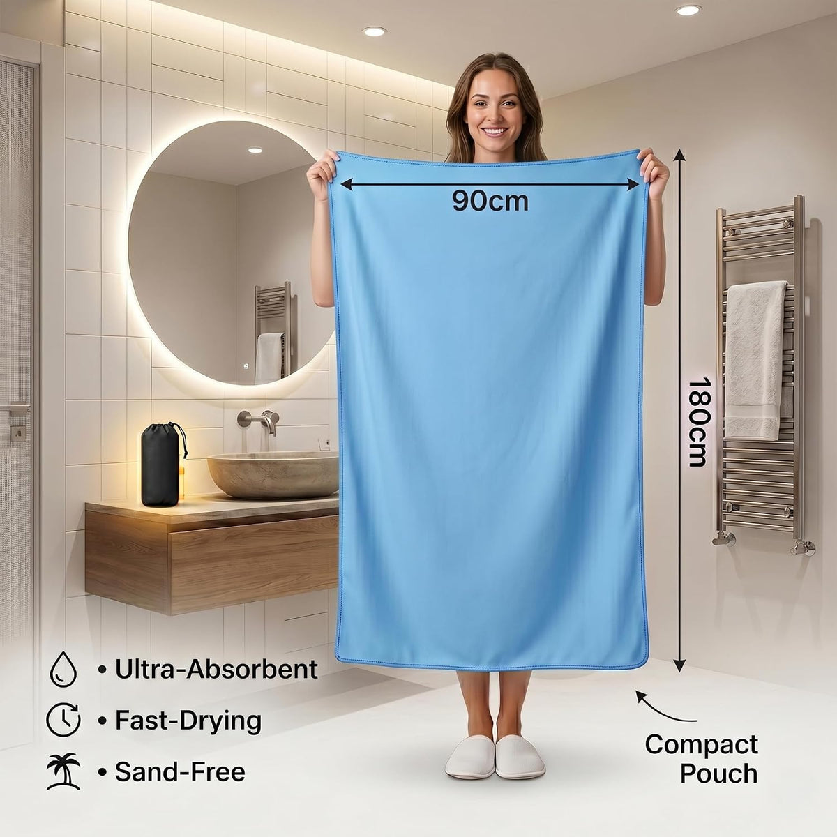 Microfibre Towel Extra Large – 180 x 90cm