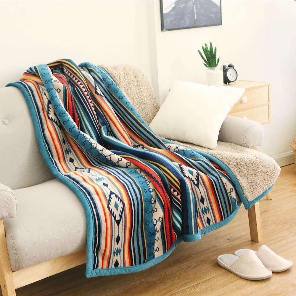 Throw Blanket, Fluffy Soft Couch Blanket Warm Bed Blanket 127X152Cm