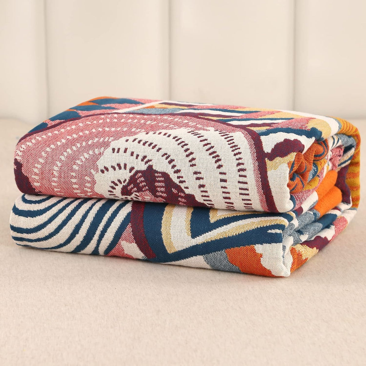 Bohemian Cotton Throw – 150 × 200cm – folded throw