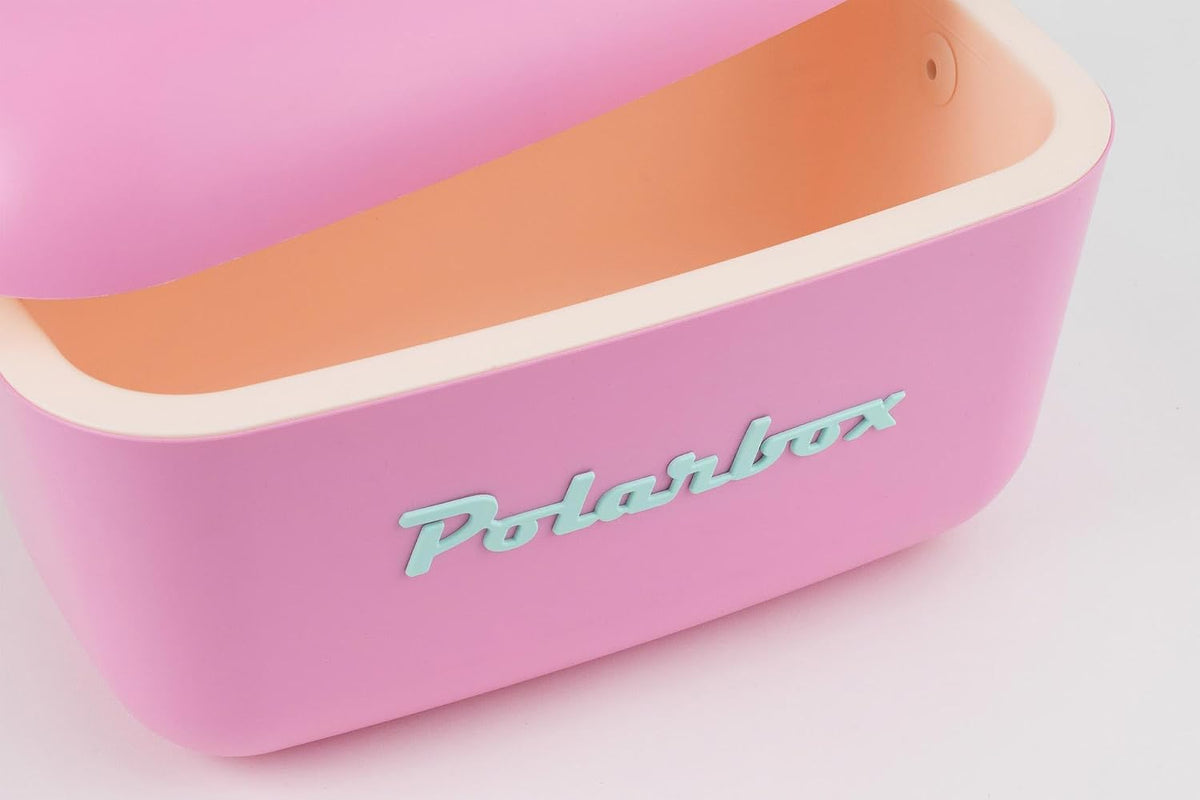 12L Cool Box, Ice Box, Large Cool Box, for Picnics, Beach, Camping, Garden, Cool Storage Box - Bubblegum Pink Cyan Pop
