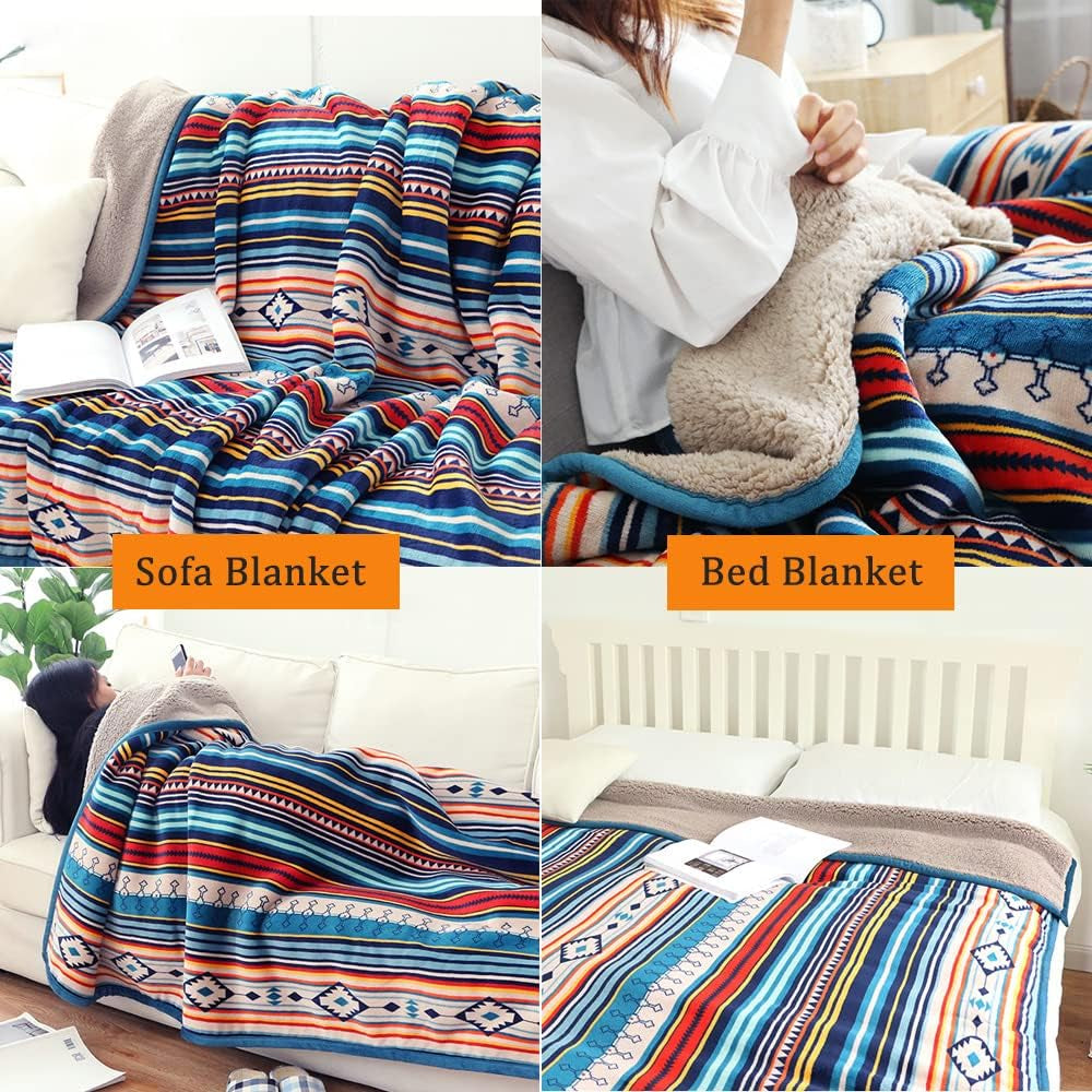 Throw Blanket, Fluffy Soft Couch Blanket Warm Bed Blanket 127X152Cm
