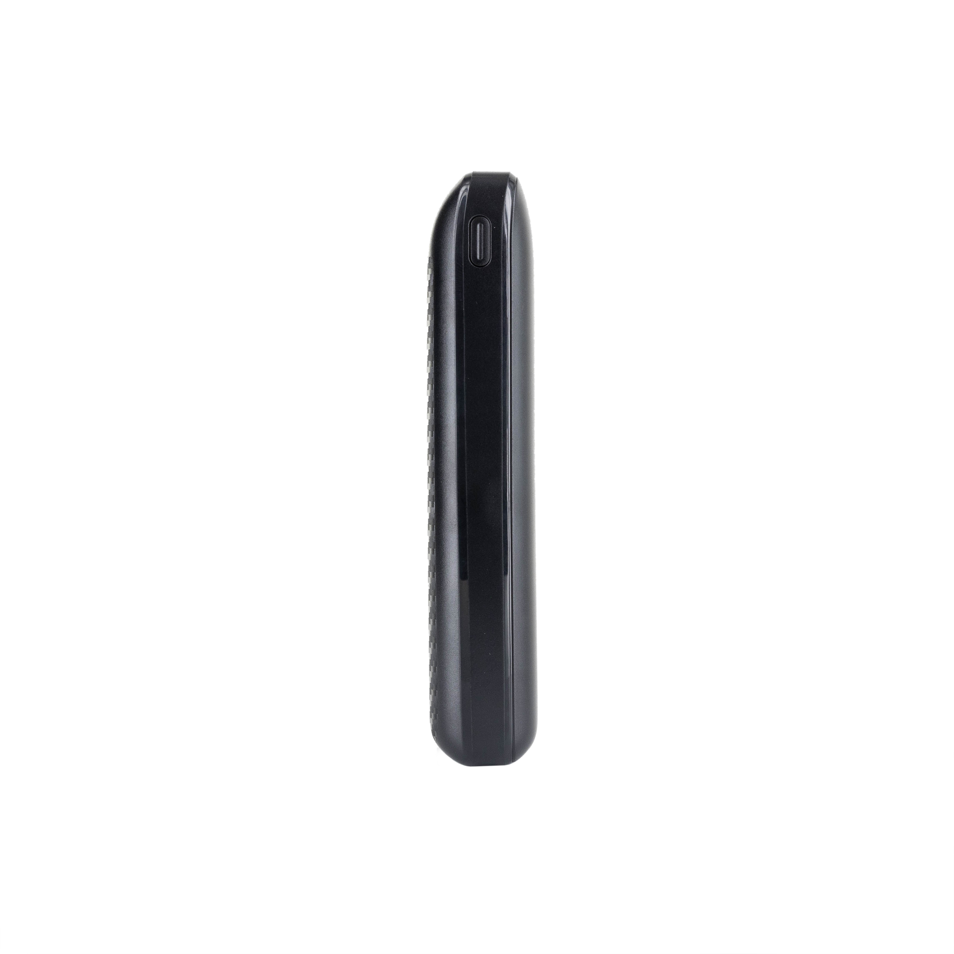 Black portable power bank with USB-C port for van life and outdoor adventures