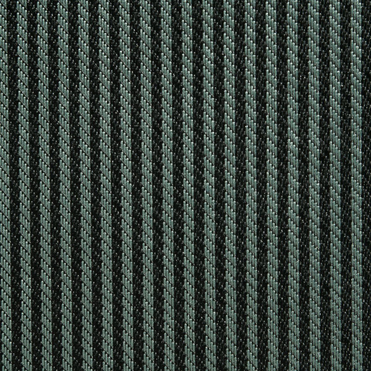Black and teal striped woven fabric for van life interior upholstery or camping gear