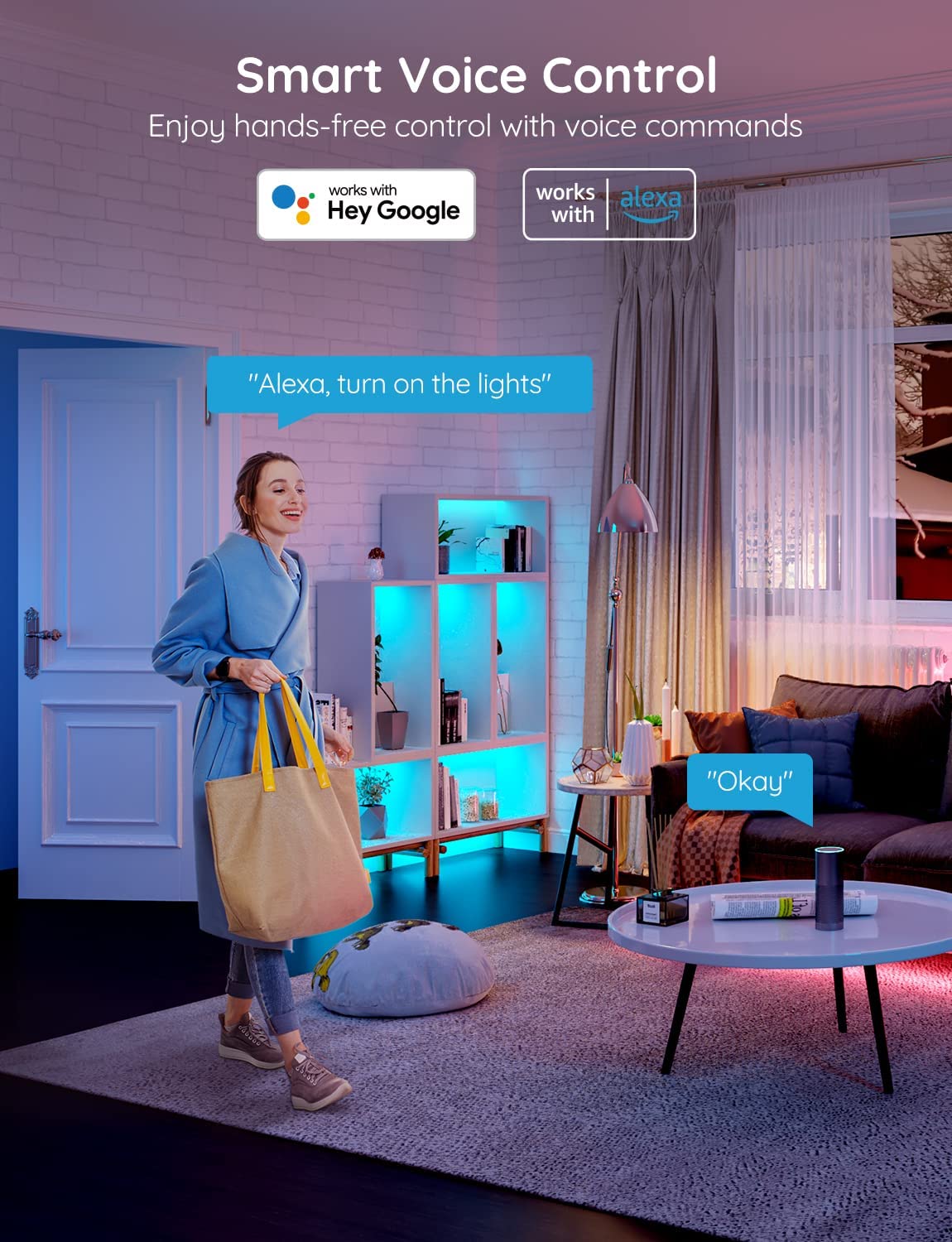 Smart voice control for van life lighting with Alexa and Google Assistant, hands-free home automation