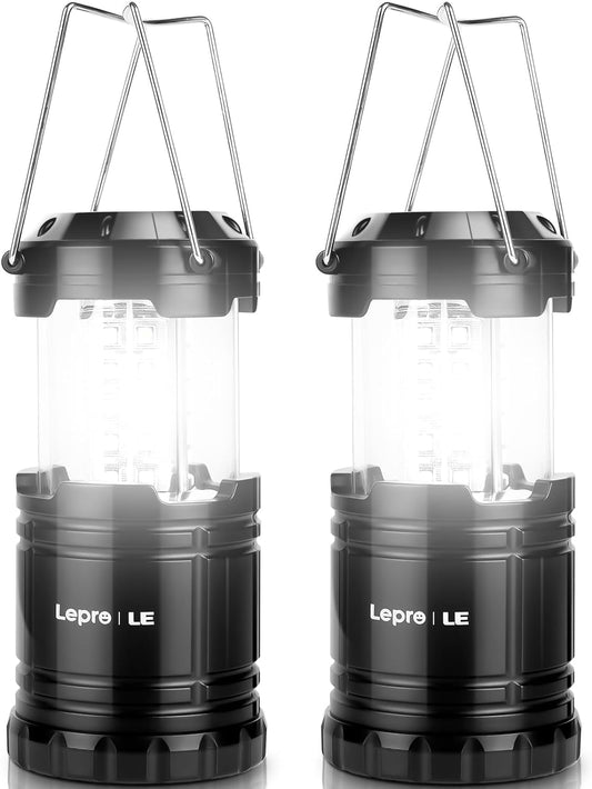 Camping Lights, Collapsible Camping Lantern Battery Powered, 2-Pack