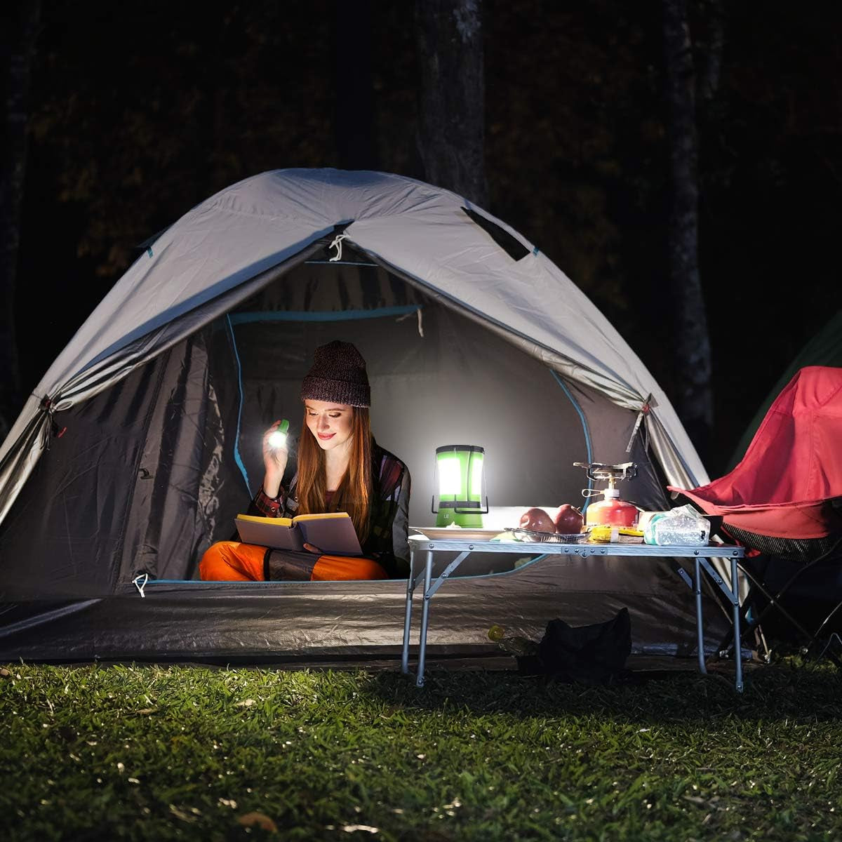 LE 3 in 1 Camping Lantern with 2 Detachable Torches, Rechargeable & Battery