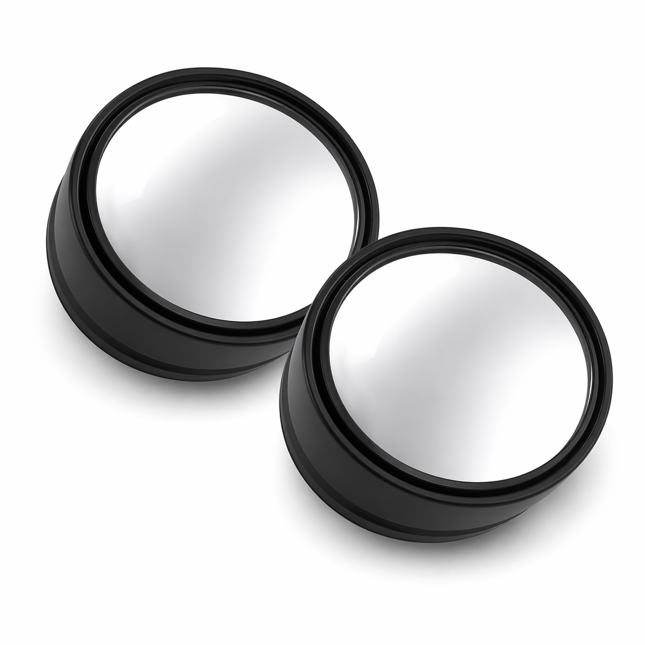 Black convex blind spot mirrors for van life and camper van safety