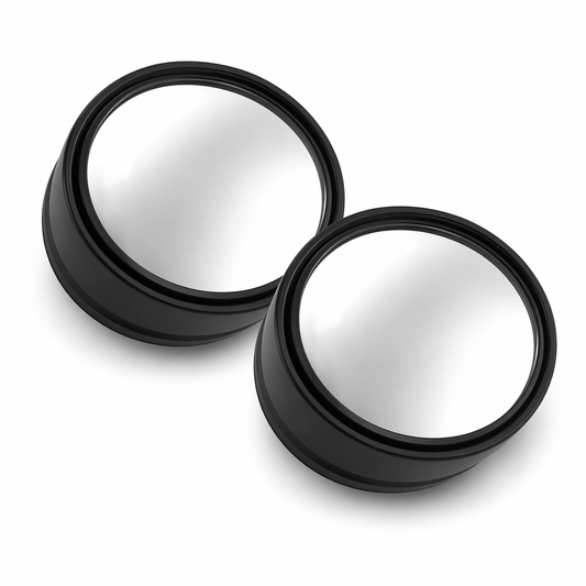 Black convex blind spot mirrors for van life and camper van safety