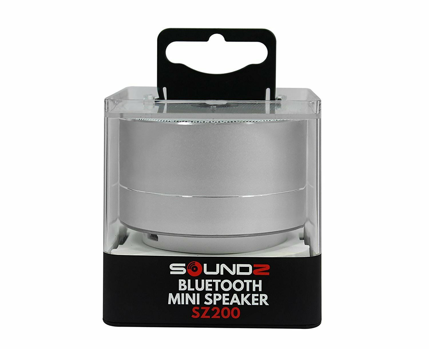 SOUND2 SZ200 Bluetooth mini speaker in clear retail packaging, ideal for van life and outdoor adventures