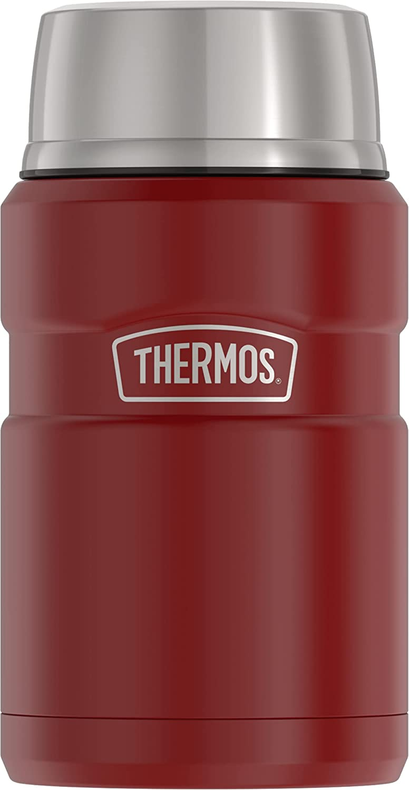 Red Thermos food jar for van life adventures and outdoor meals