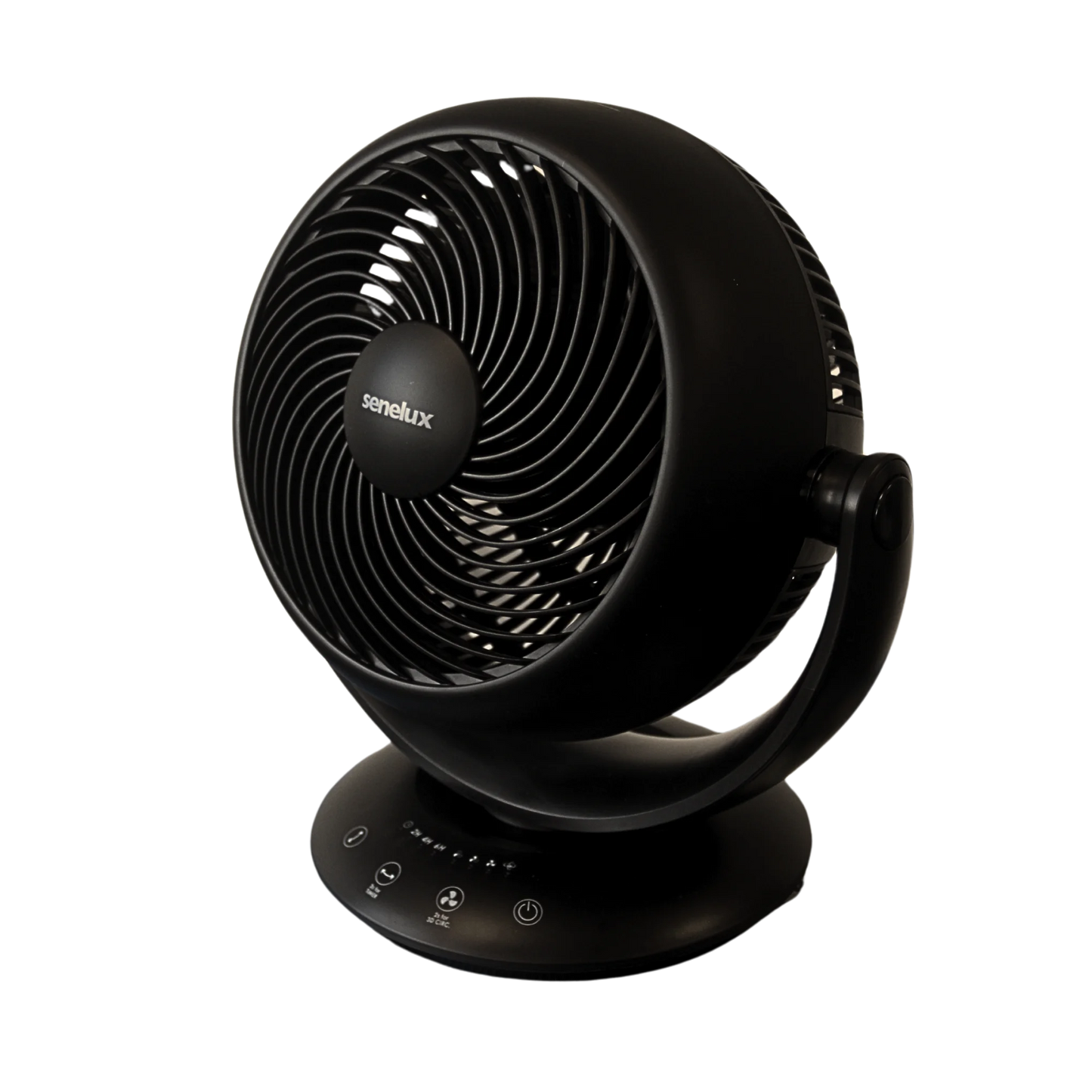 Black Senelux oscillating fan for van life, camper van cooling & outdoor adventures
