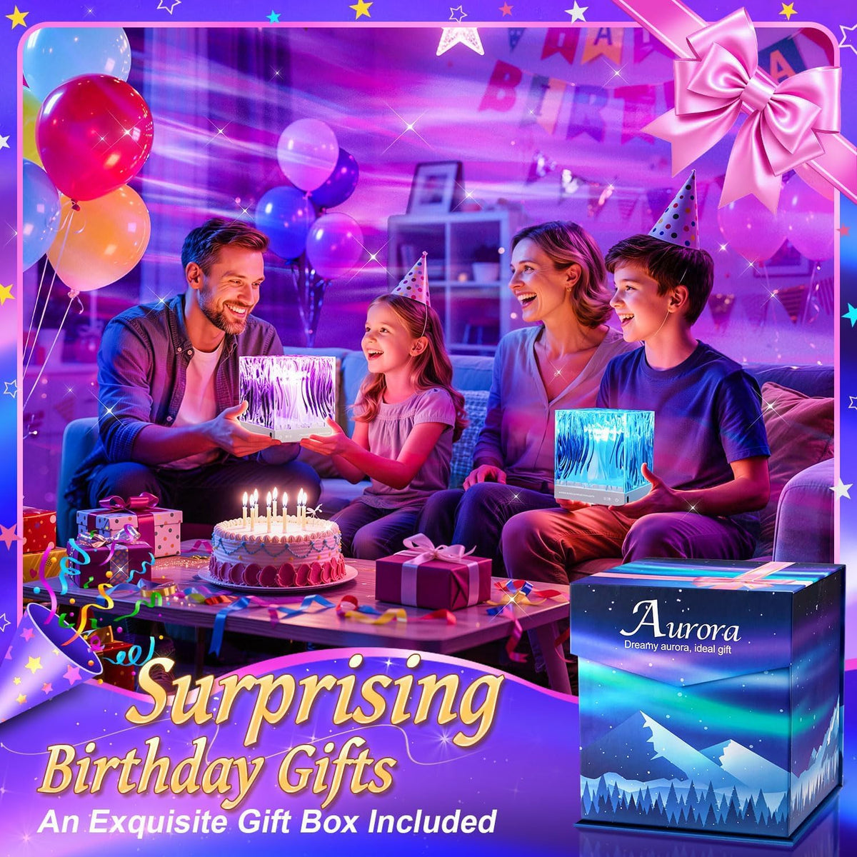 Sensory Lights Northern Lights Projector Birthday Gifts Decoration