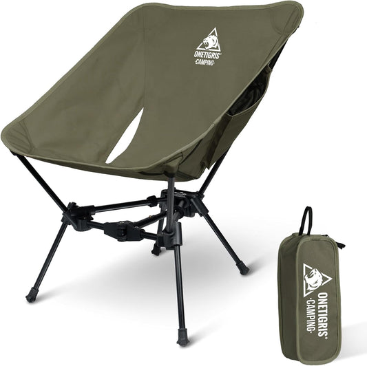 Tigerblade Camping Chair, Lightweight Folding Backpacking Hiking, Compact Portable 330 Lbs Capacity