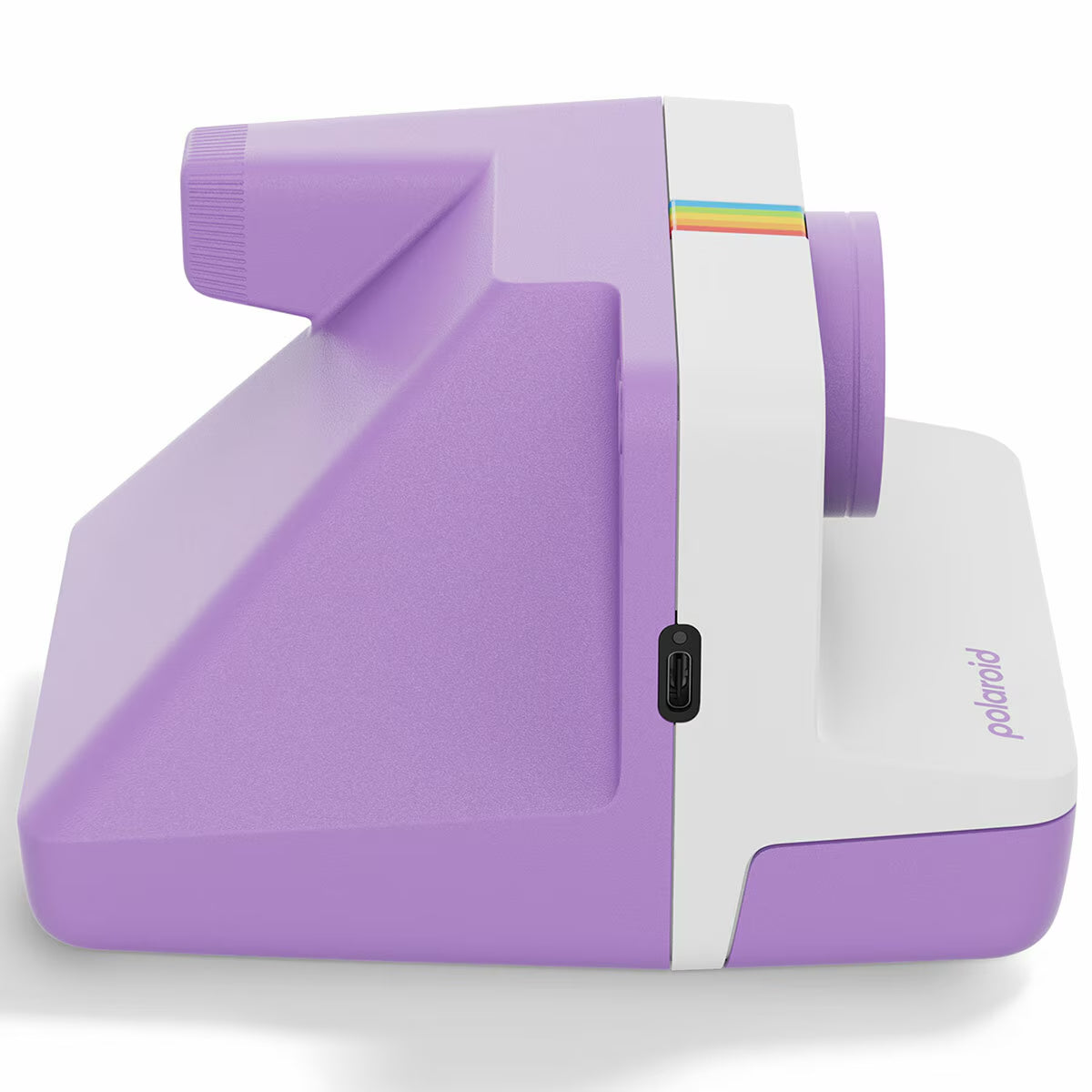 Purple and white Polaroid instant camera for van life adventures and outdoor memories