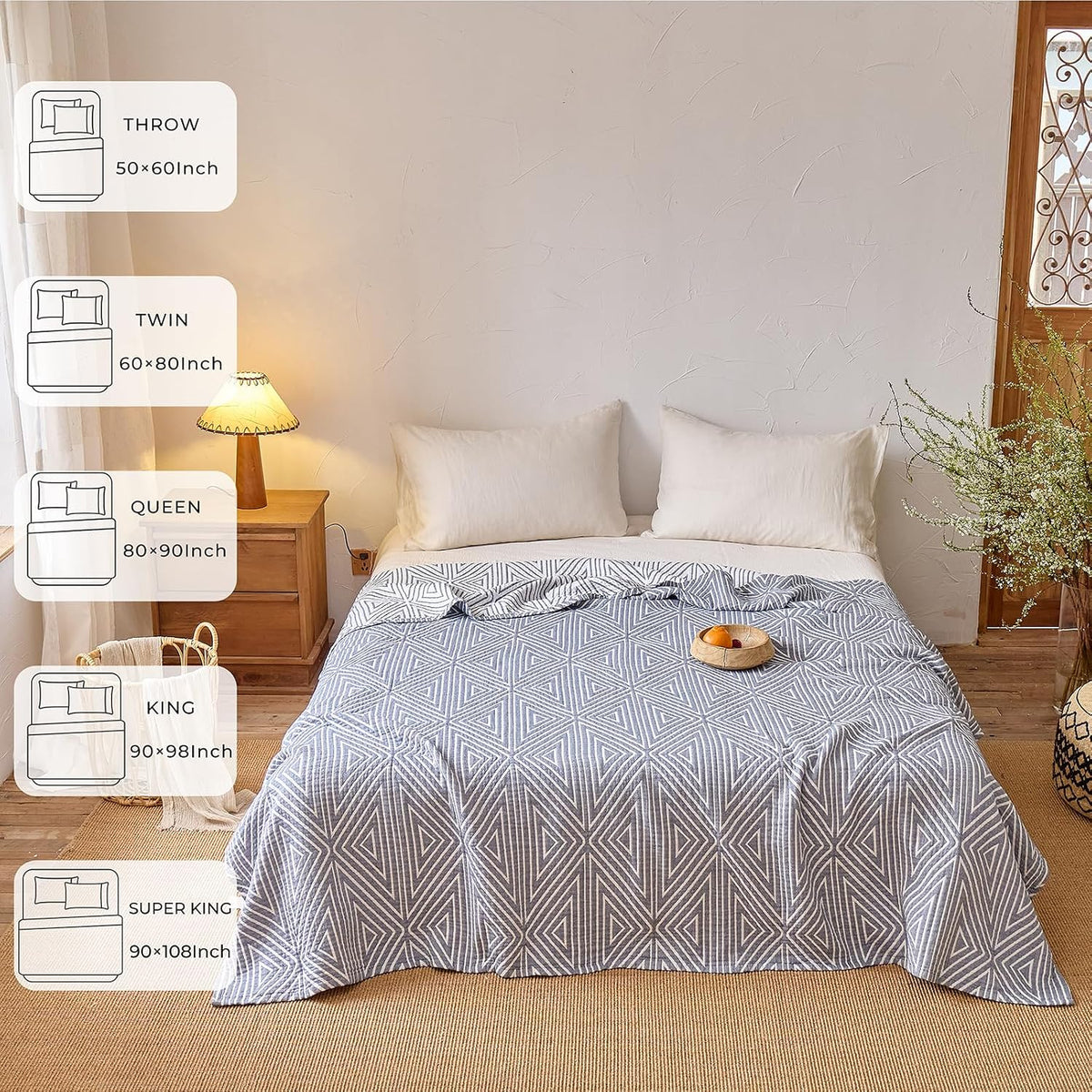 Muslin Throw Blanket,Sofa Throws Large 3 Seater