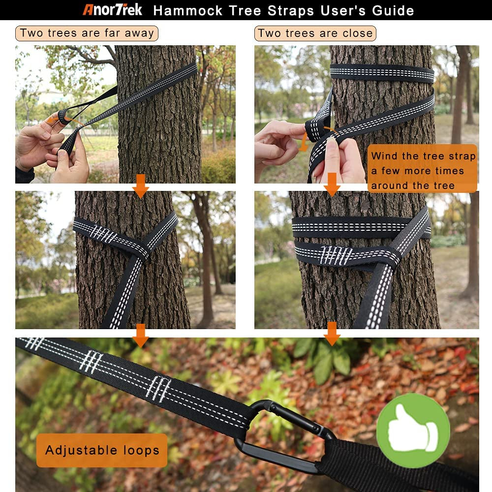 Outdoor Hammock 1-Person 280X140 Cm [250Kg Load Capacity] Ultra-Light Camping Accessory with Tree Straps, Breathable Nylon Travel Hammock for Hiking & Garden